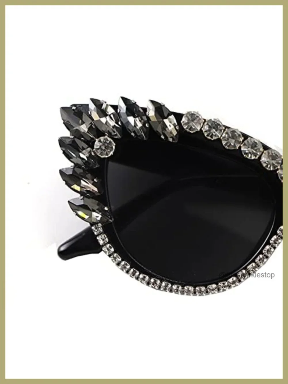 Vintage Cateye Sunglasses Rhinestone Bling UV400 Protection